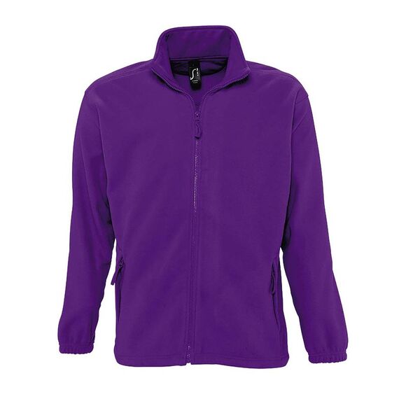 SOLS Mens North Full Zip Outdoor Fleece Jacket / Dark Purple